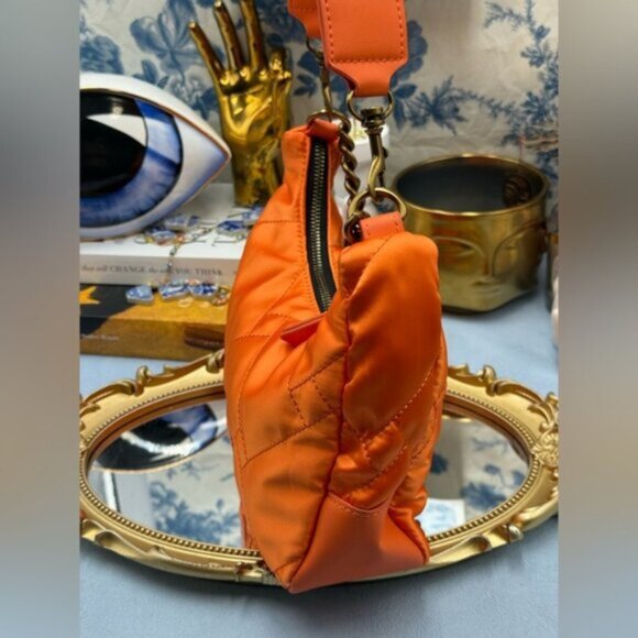 🆕 KURT GEIGER LONDON 🧿 NWOT Recycled Nylon Multi Crossbody Bag, Bright Orange - Picture 4 of 13